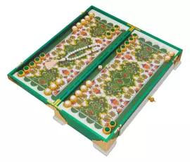 Нарды подарочные с агатом и нефритом "Султан" Златоуст